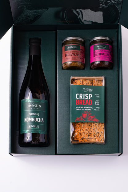 Large gourmet gift set: Kombucha and Condiments